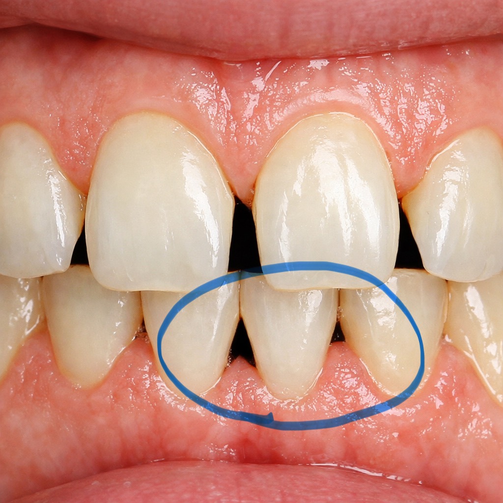 ブラックトライアングル
歯肉退縮