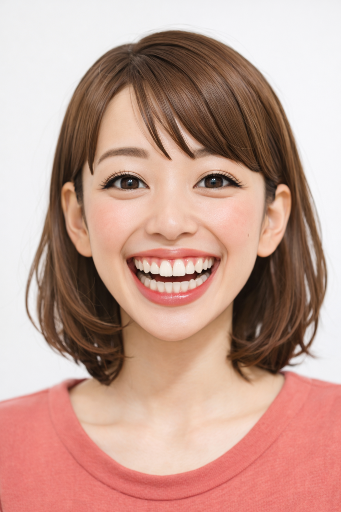 ガミースマイル 笑うと歯茎見える
笑顔